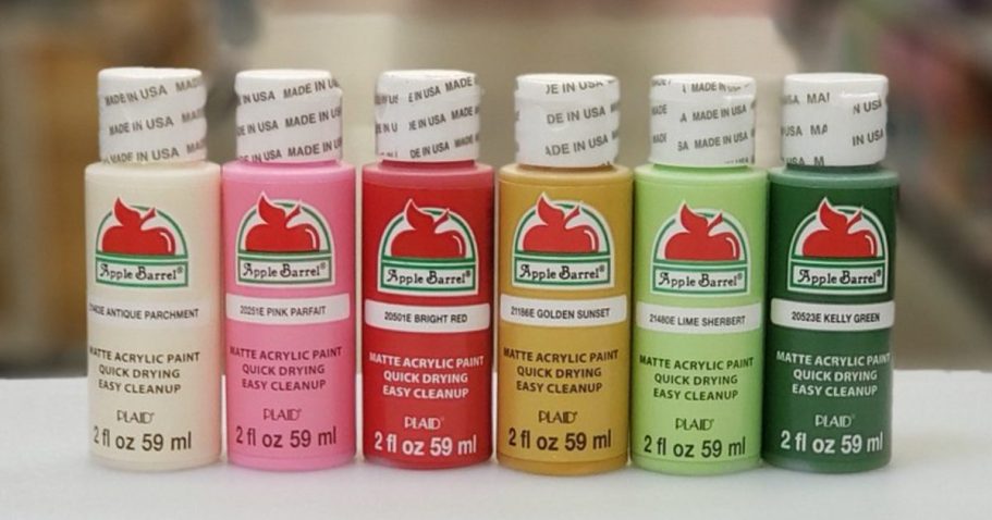 Apple Barrel Acrylic Paint 12-Pack Only $6.47 on Walmart.com (Reg. $22) | Just 54¢ Per Paint