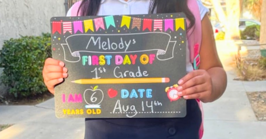 Double-Sided School Chalkboard Signs from $3.59 on Amazon