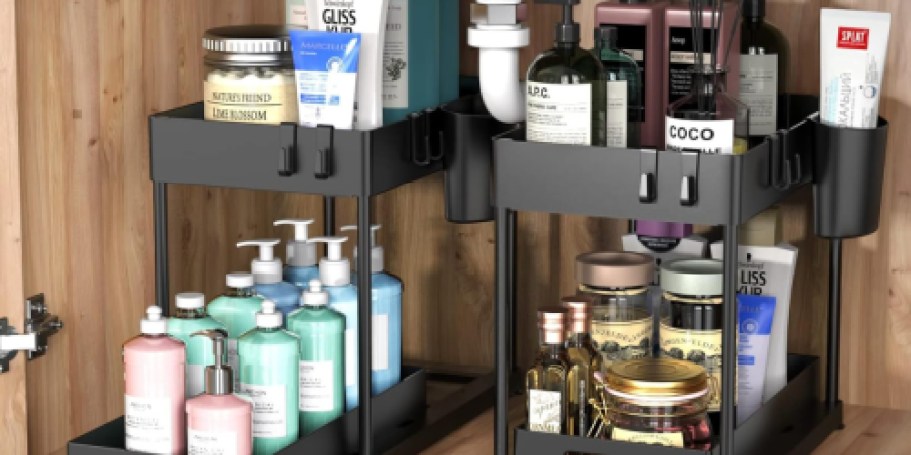 Under the Sink Organizers 2-Pack Only $14.99 on Amazon (Just $7.49 Each)