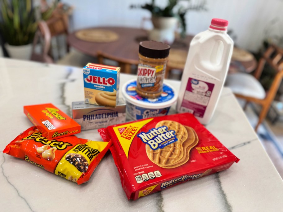ingredients needed to make nutter butter dessert 