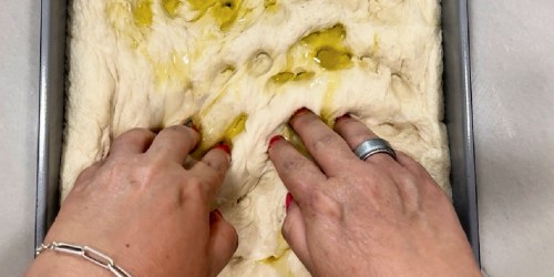 Turn Frozen Dinner Rolls into Easy Focaccia Pizza!